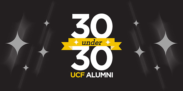 30 Under 30 promotional graphic with the words 30 Under 30 and UCF Alumni