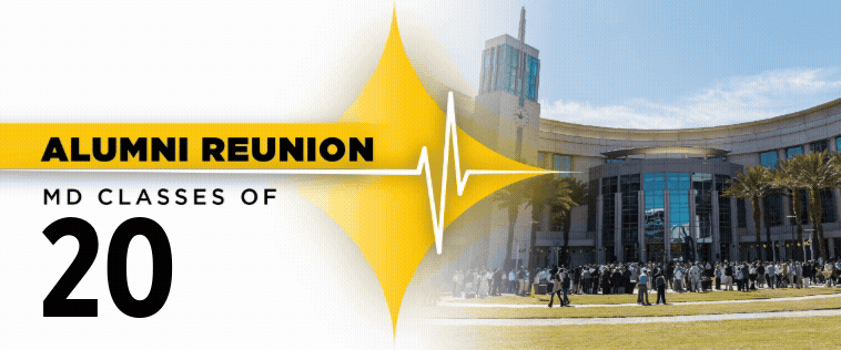 Event promotional gif for the MD Alumni Reunion for the classes of 2015, 2016, 2020, and 2021