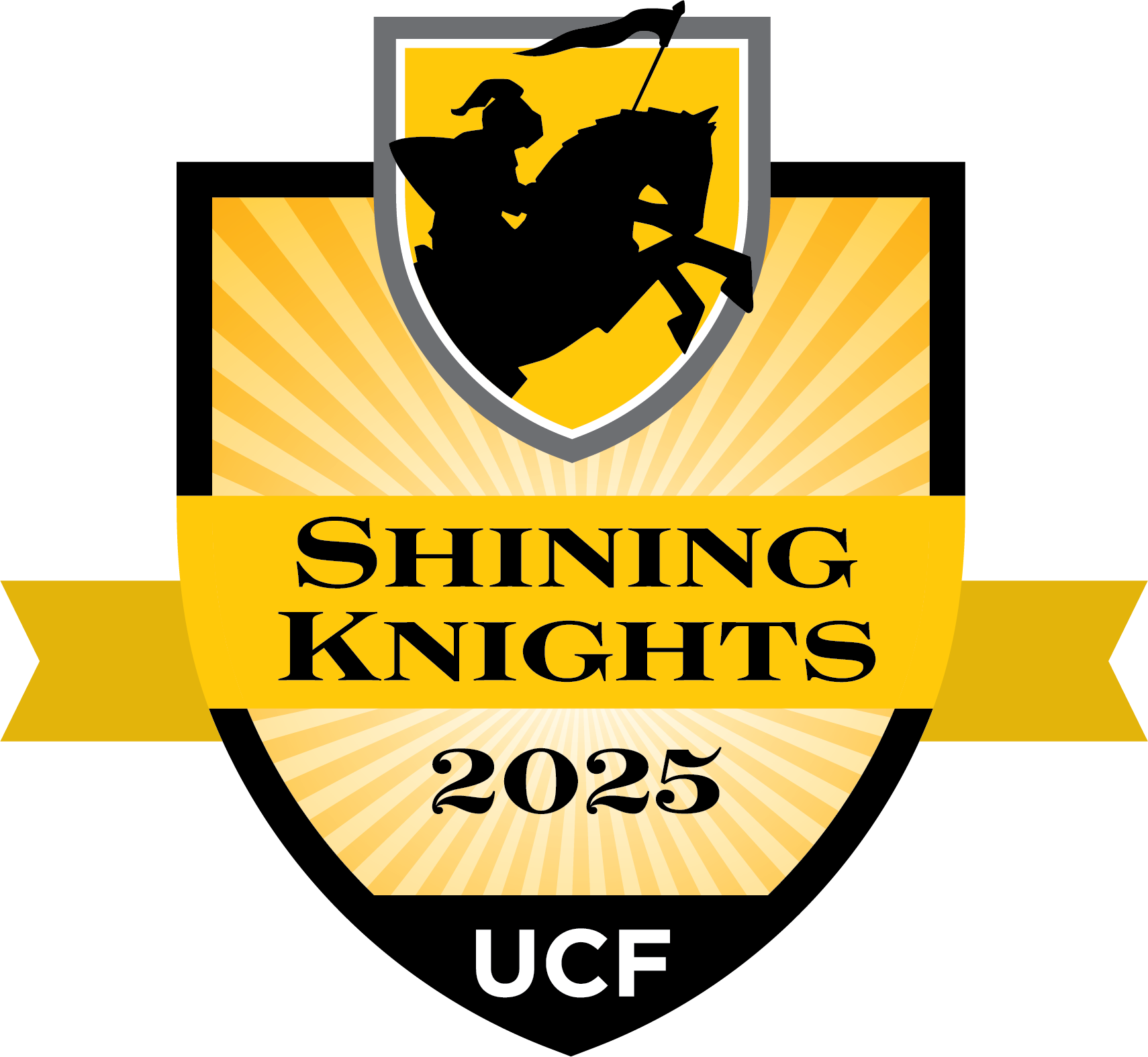 Event logo with the words UCF Shining Knights 2025
