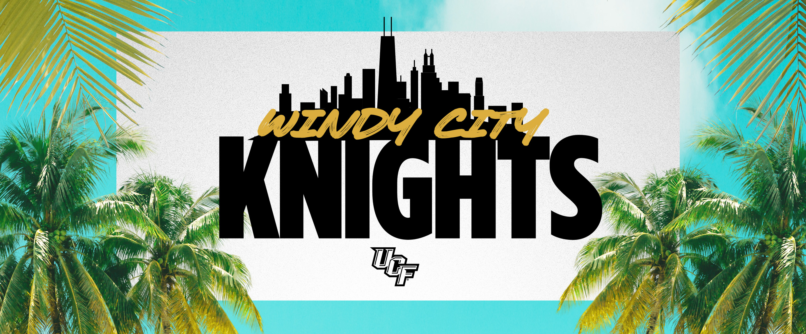 Event graphic with the title of the event Windy City Knights in black and gold under the UCF logo.